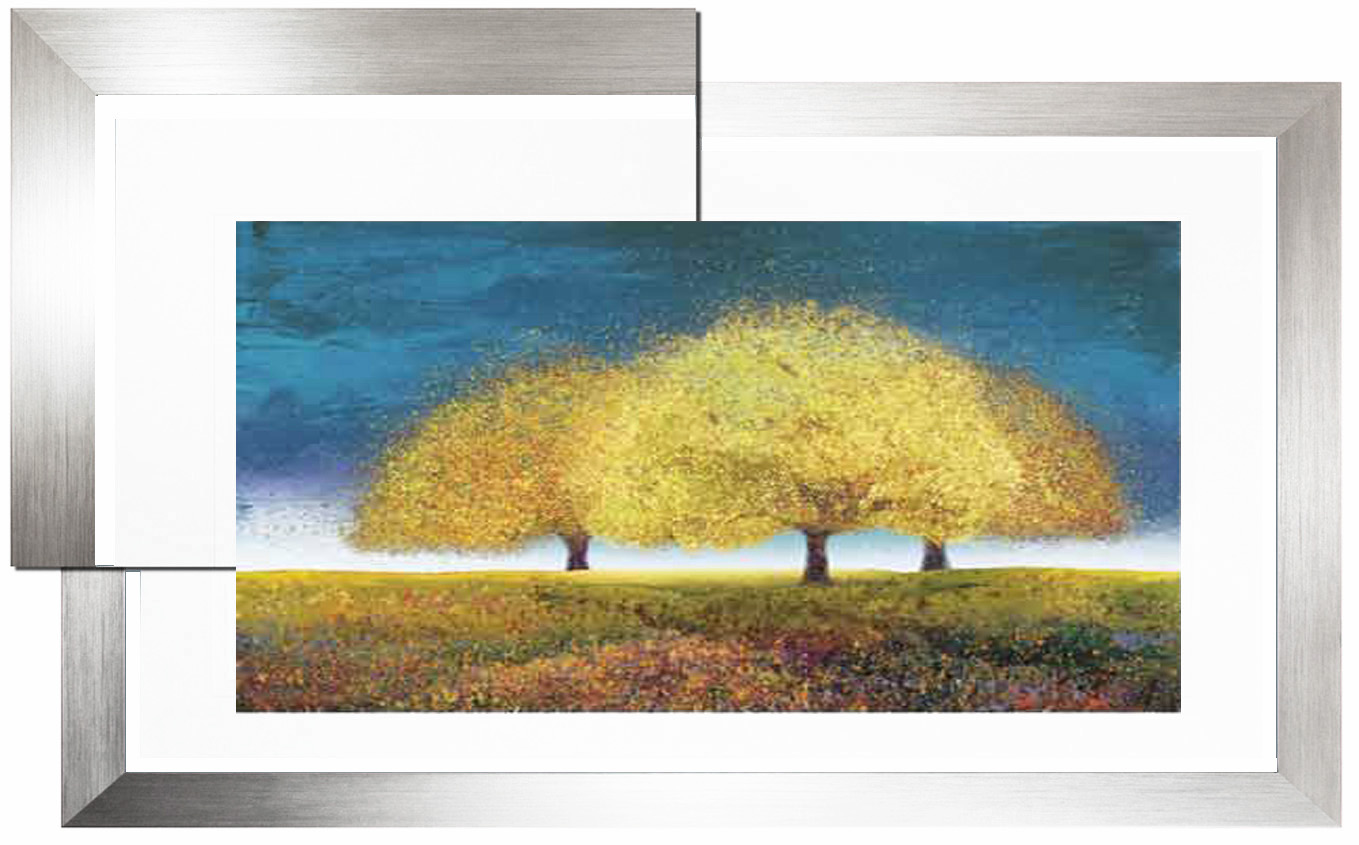 FP229 Wall décor art framed print landscape silver frame